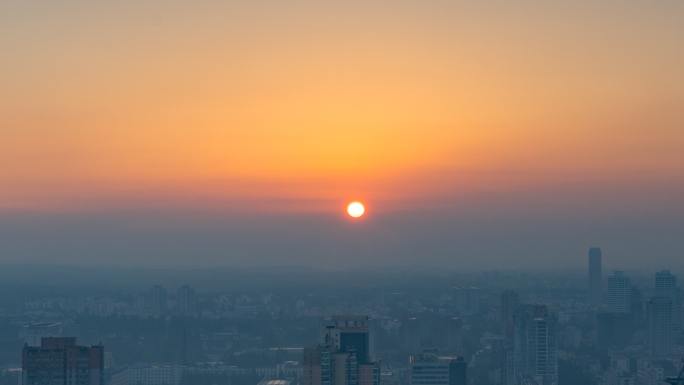 南京城市日出