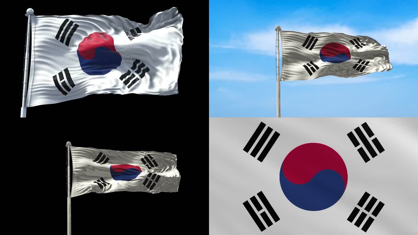 韩国国旗旗帜标志logo带通道