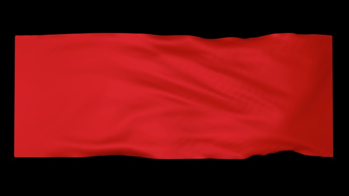 一块飘动的红布大条幅