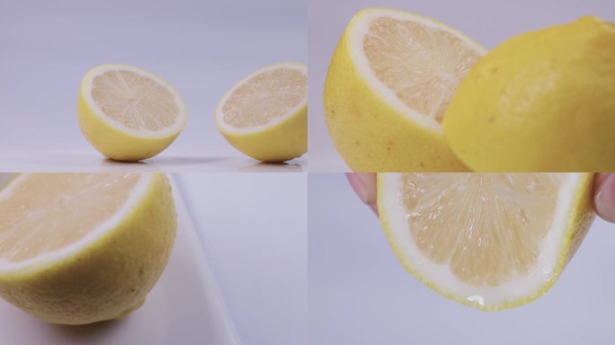 4K水果柠檬慢镜头实拍