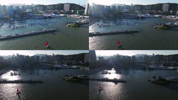 帆船运动游轮海滨旅游城市