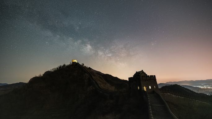 长城夏季银河星空延时