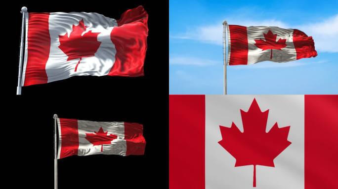 加拿大国旗旗帜标志logo带通道
