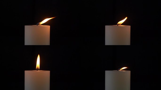 蜡烛火焰跳动高速慢动作升格