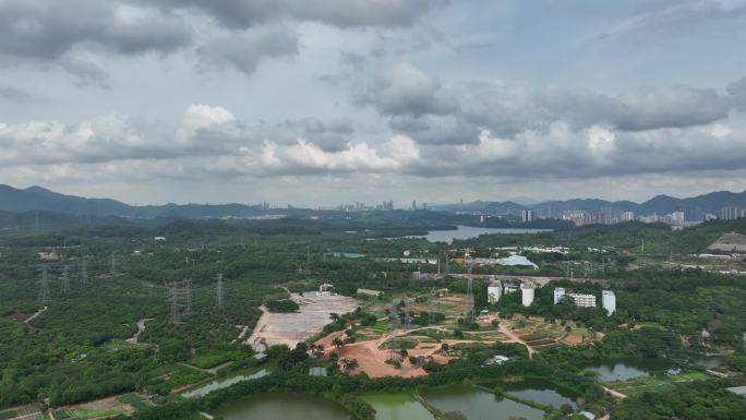 深圳 宝安 铁岗水库 青山绿水 蓝天白云