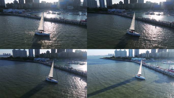 帆船运动游轮珠海海滨旅游城市