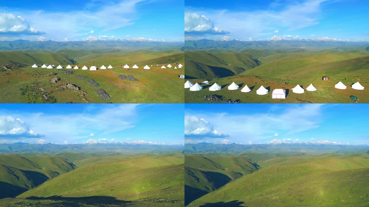 中国甘孜八郎生都露营地看雅拉雪山 (3)