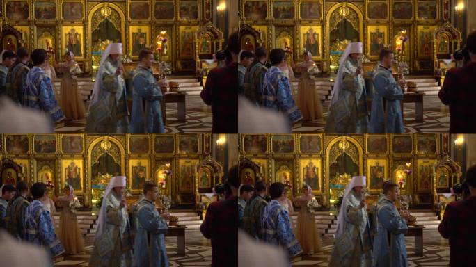 国外乌克兰教堂婚礼