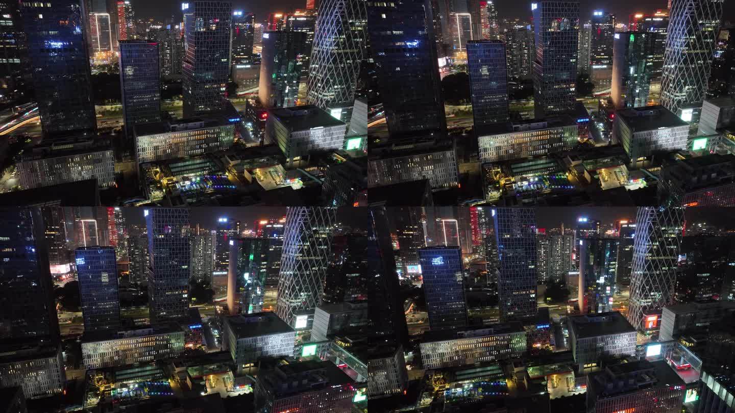 深圳南山区软件园夜景航拍