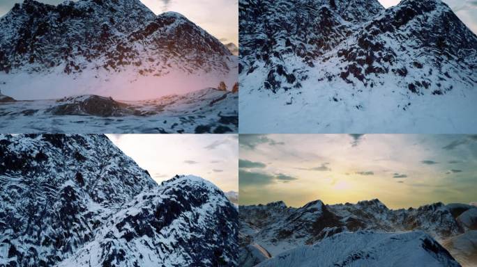 飞越雪山的4k三维动画