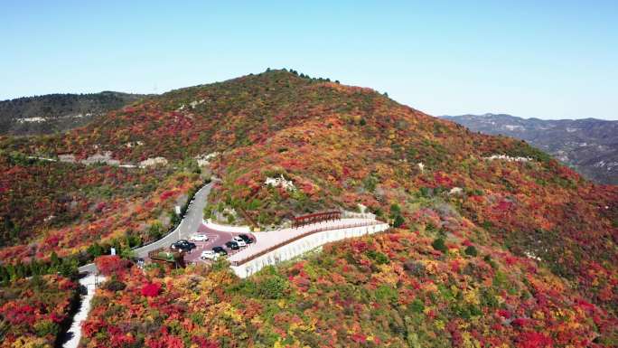 太原龙山红叶4K航拍