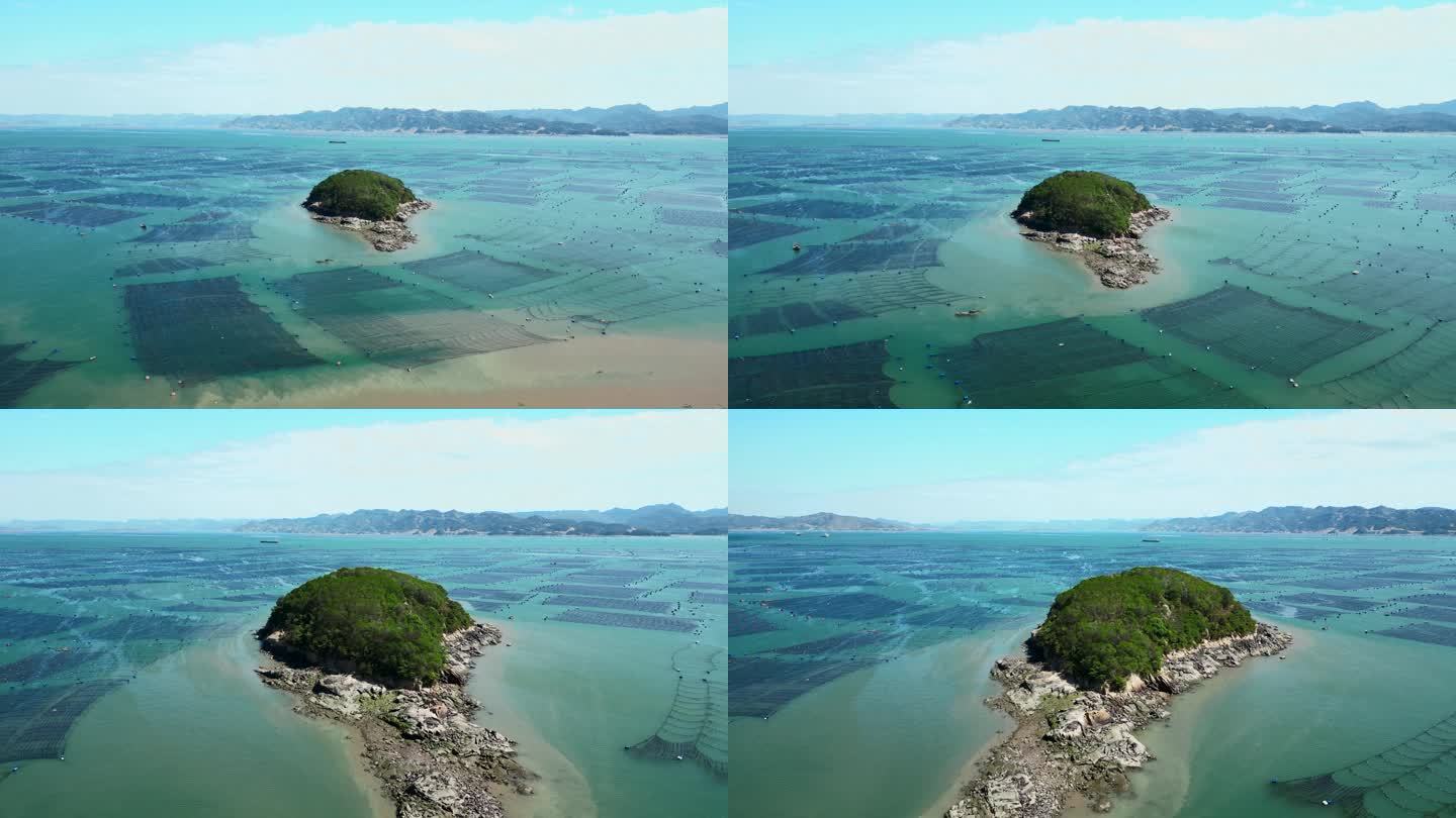 福建宁德三都澳景区海岛航拍4K