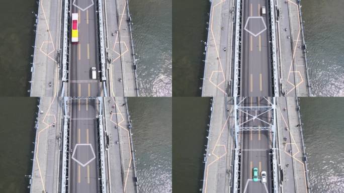 海珠大桥航拍广州桥梁交通