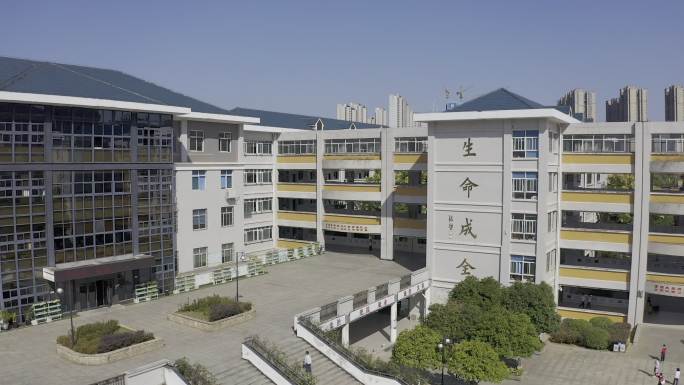 航拍 小学学校