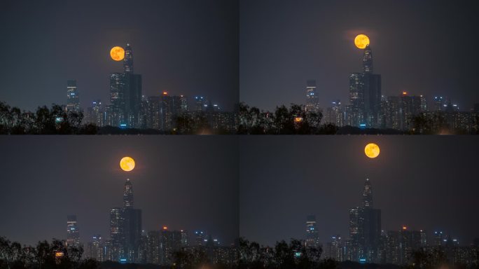 月亮升在深圳平安中心
