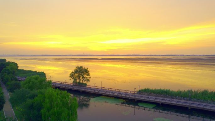 阳澄湖航拍风景