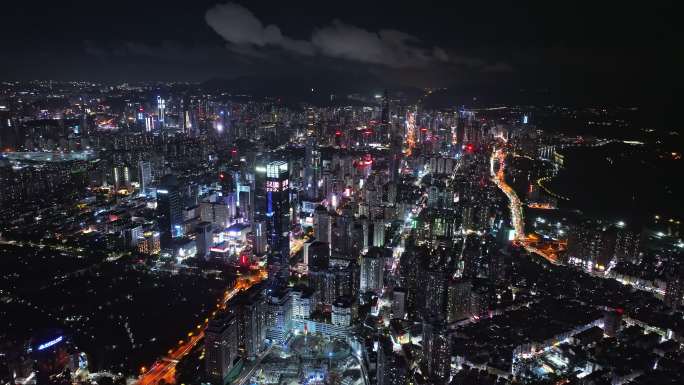 【4k】深圳福田区华强南夜景