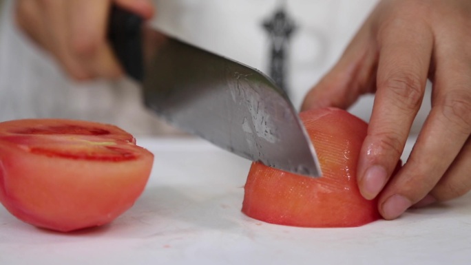 切 西红柿 素材