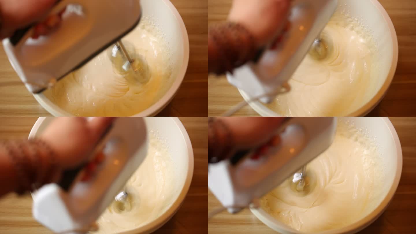 蛋糕 制作过程 爱心 到蛋奶 操作
