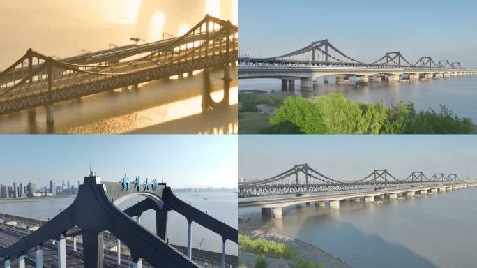 彭埠大桥·双高铁驶过金色海洋