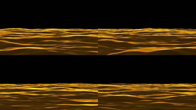 4K黄色矢量流动的水面无缝循环