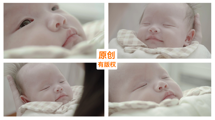 婴儿脸部特写婴儿婴儿微笑婴儿熟睡