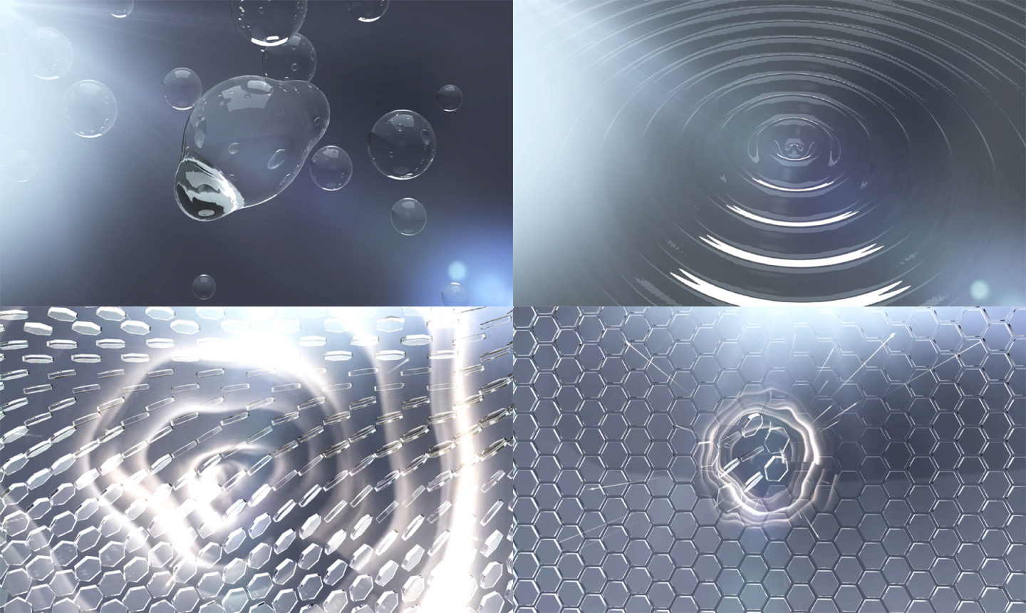 精华液水分子融合4K动画视频