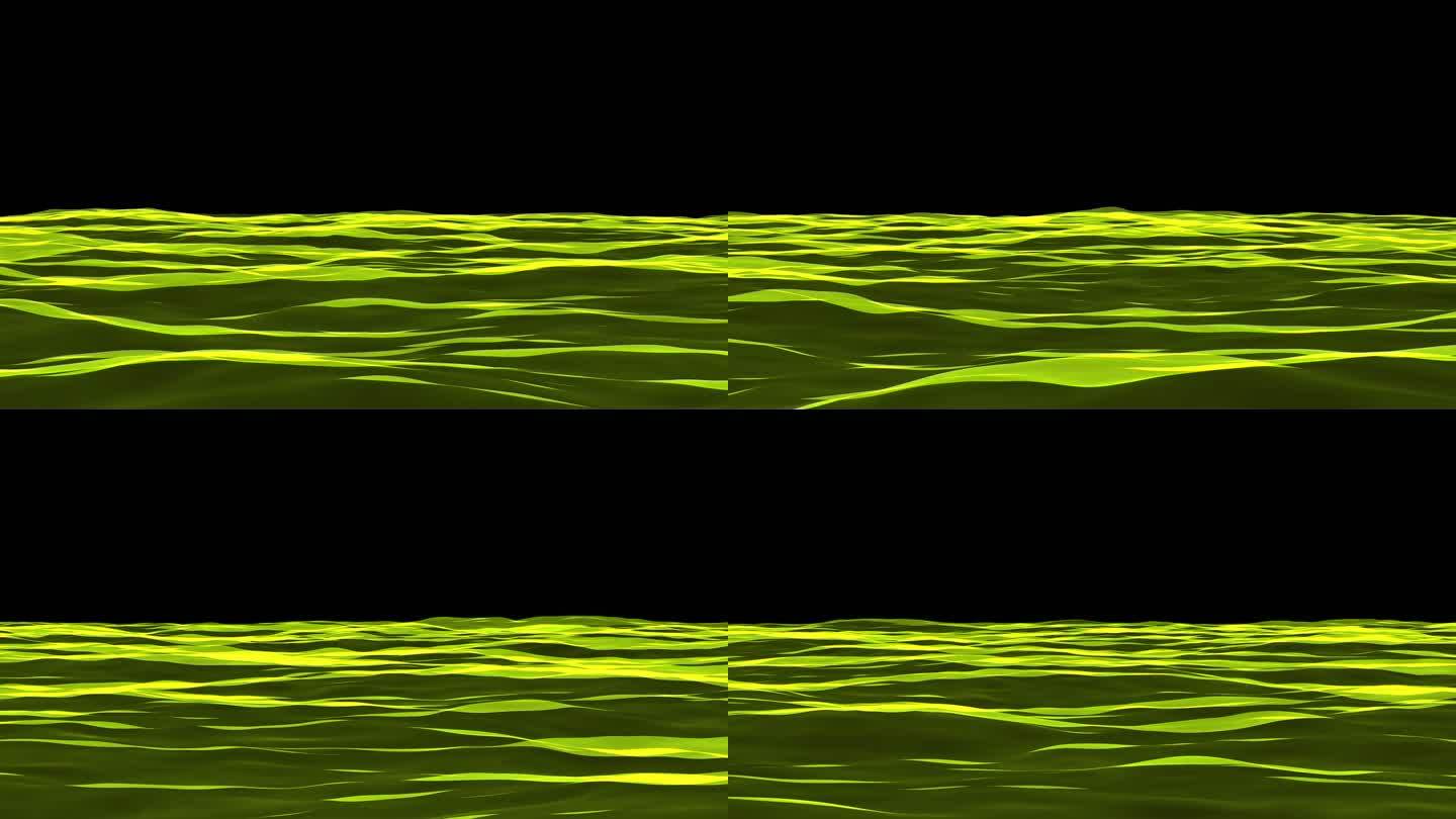 4K绿色矢量流动的水面无缝循环