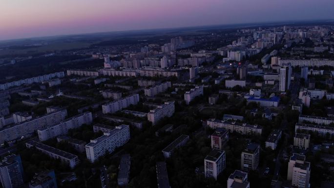 国外欧洲白俄罗斯明斯克城市航拍