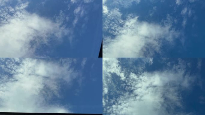 蓝天白云道路车辆行驶