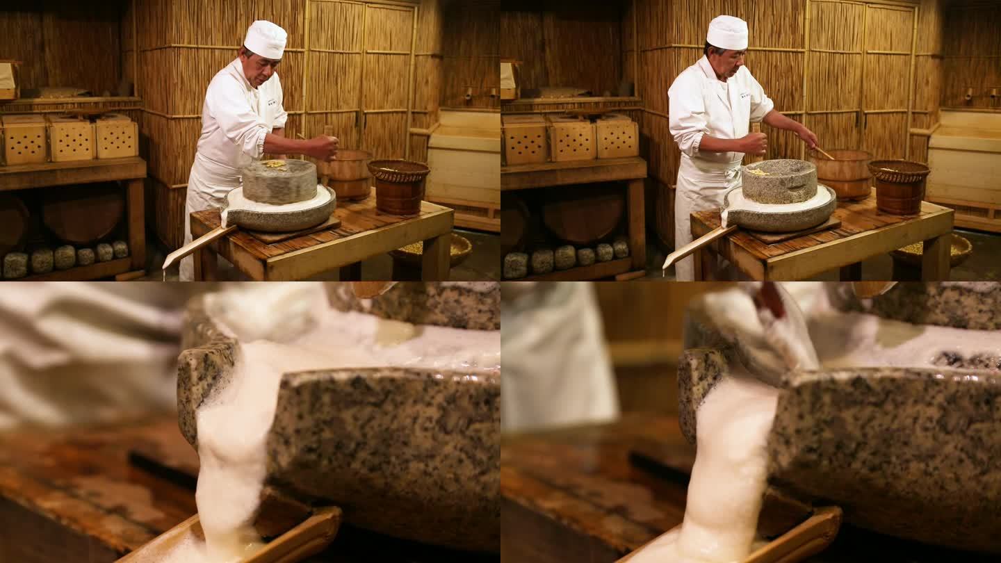 黄豆研磨 豆腐制作 美食制作 历史再现