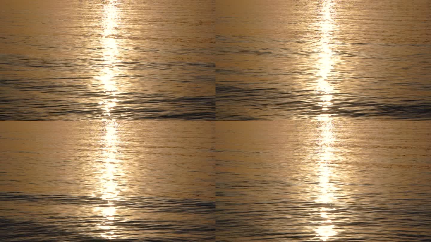 金色水面海面波光粼粼