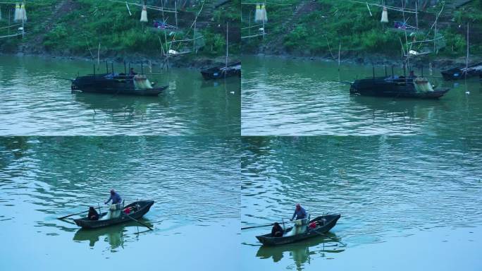 河流湖泊 乡村生活 自然风光 乘船游览