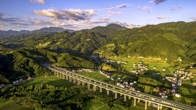 4K延时航拍湖南新宁夫夷江美景