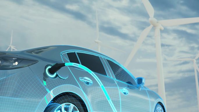 科技感新能源汽车充电