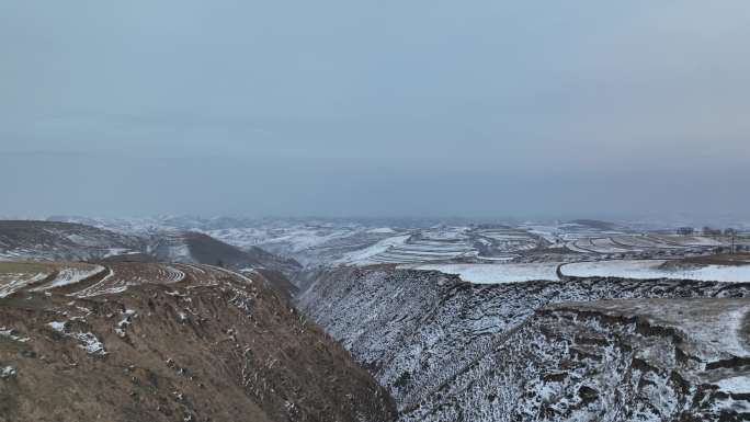 黄土高原 雪景