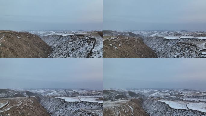 黄土高原 雪景