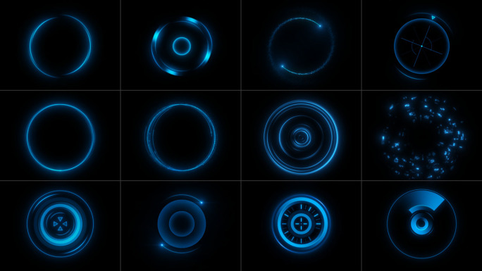 12款科技粒子光圈【透明通道+无缝循环】