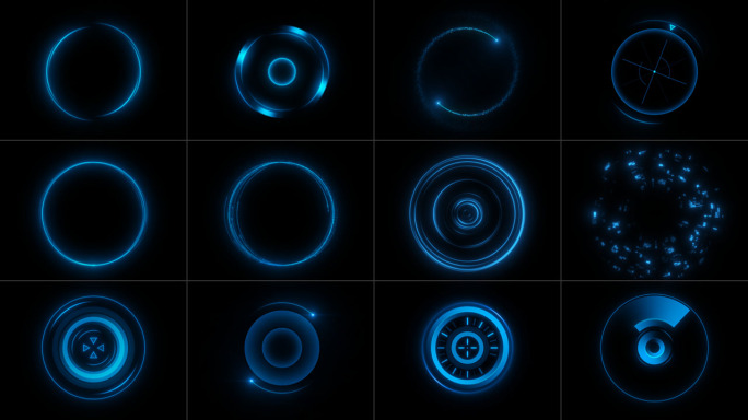 12款科技粒子光圈【透明通道+无缝循环】