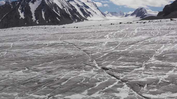 新疆阿勒泰友谊峰冰川航拍