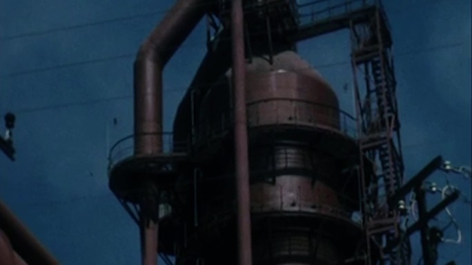 70年代钢铁厂熔炉高炉铁水