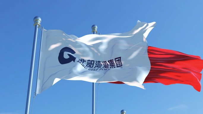 广西北部湾国际港务集团旗帜