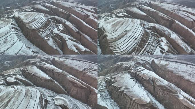 黄土高原 雪景