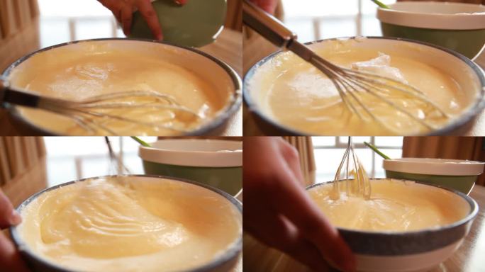 蛋糕制作 搅拌 蛋奶 桌子 幸福