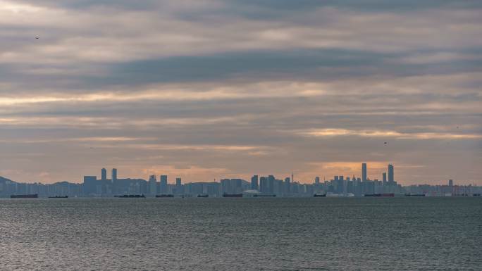 大连城市全景 延时