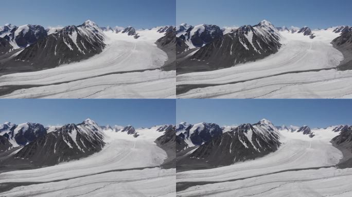 新疆阿勒泰友谊峰冰川航拍