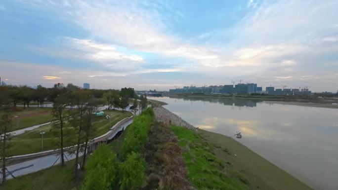 扬州三河六岸风景穿越机实拍
