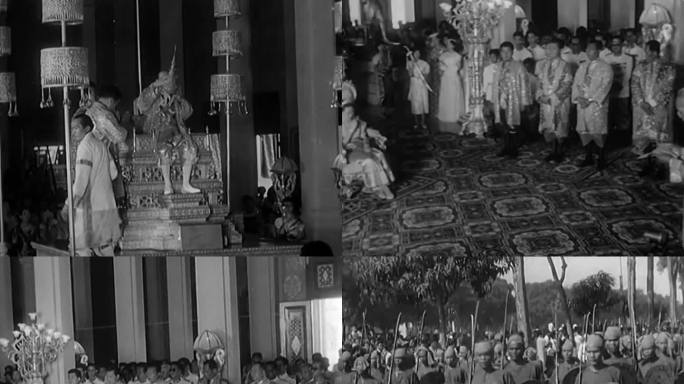 50年代柬埔寨国王加冕