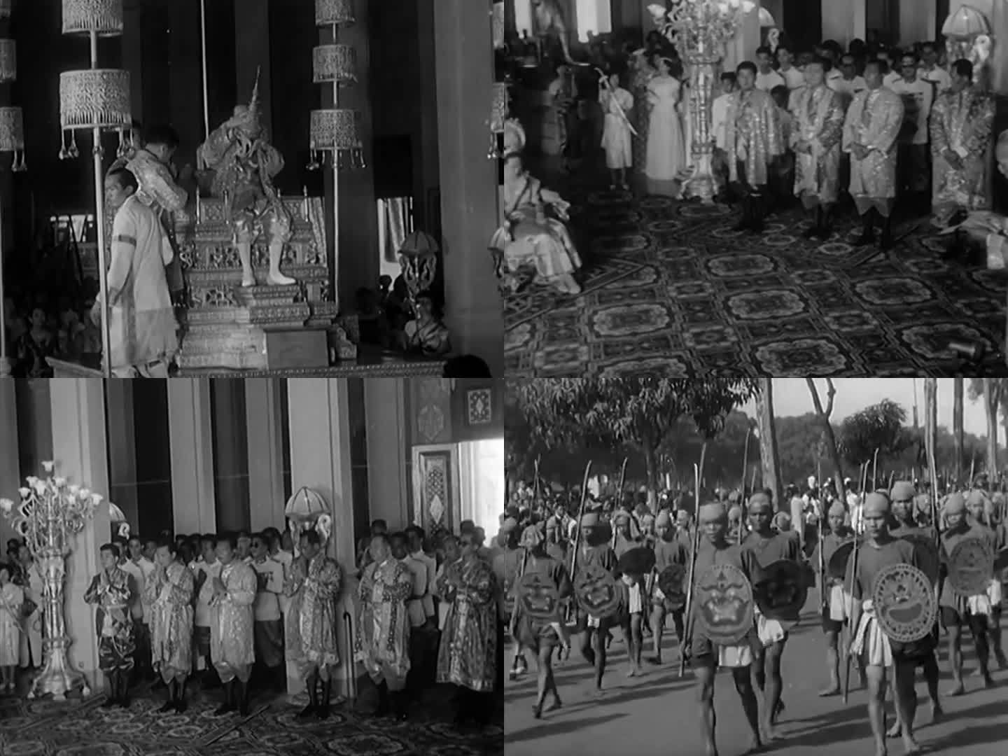 50年代柬埔寨国王加冕