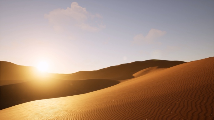 沙漠沙丘沙漠日出日落